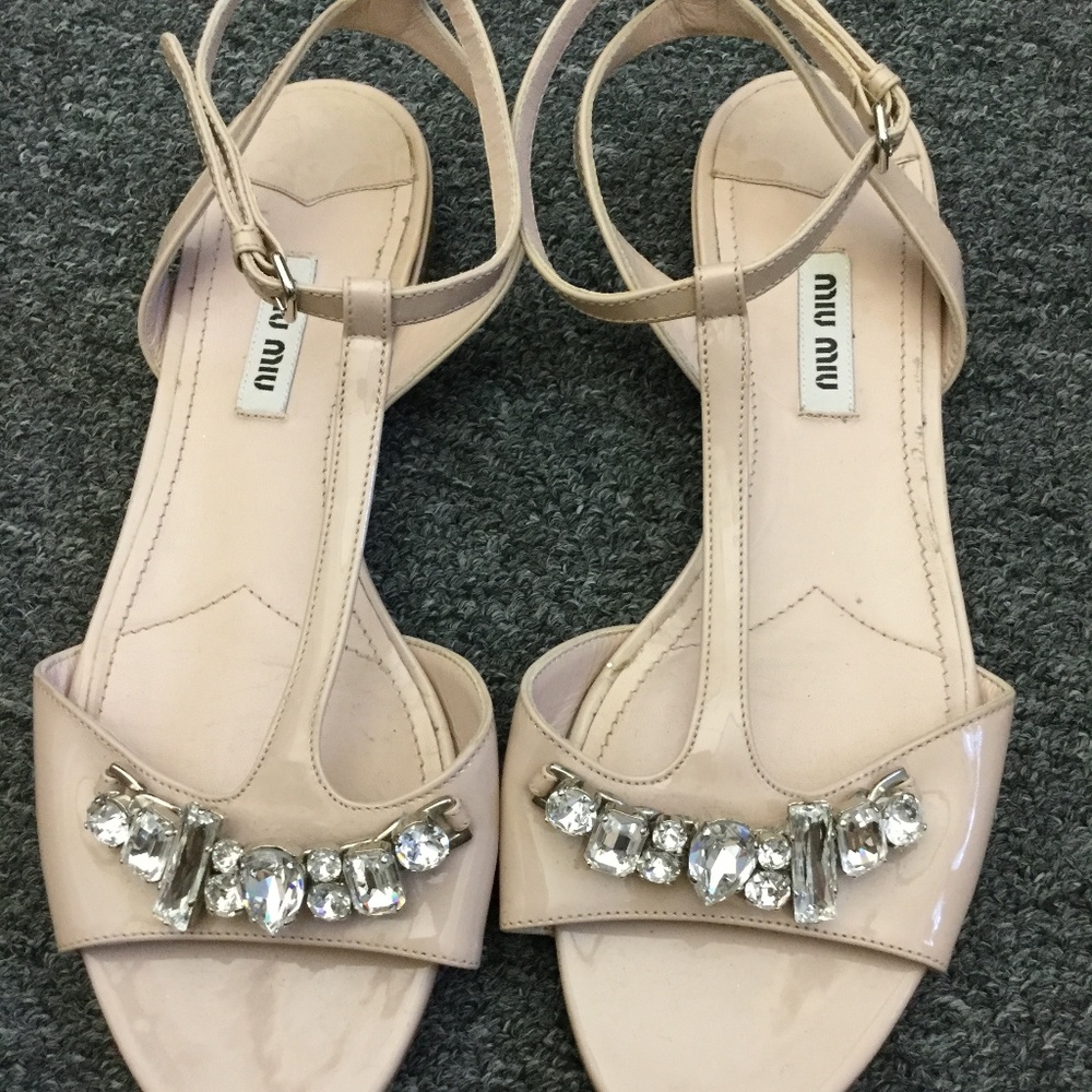 miu miu crystal sandal